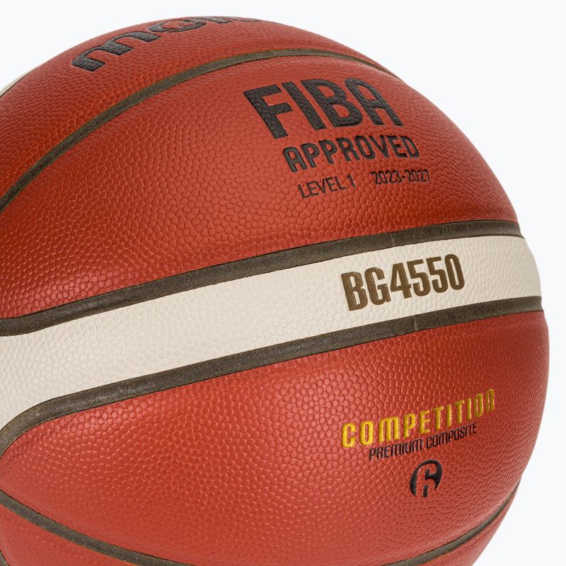 Баскетболна топка Molten B6G4550 FIBA brown размер 6 3