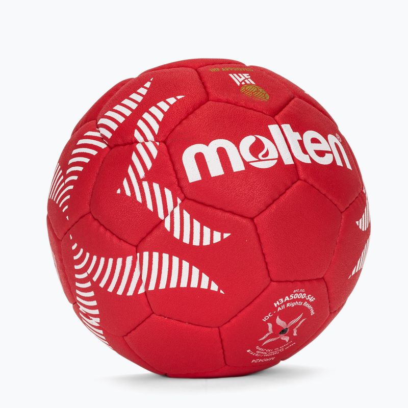 Хандбална топка Molten H3A5000-S4F OFFICIAL BALL PARIS 2024 red размер 3 3