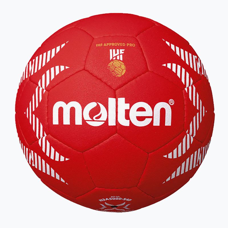 Хандбална топка Molten H3A5000-S4F OFFICIAL BALL PARIS 2024 red размер 3 2