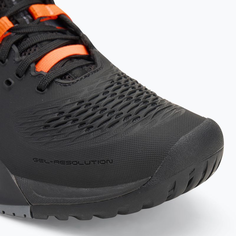ASICS Gel-Resolution X мъжки обувки за тенис черно/шокиращо оранжево 7