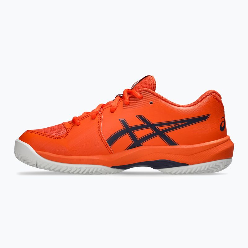 Детски обувки за тенис ASICS Gel-Game 10 GS Clay Jr nova orange/indigo fog 2