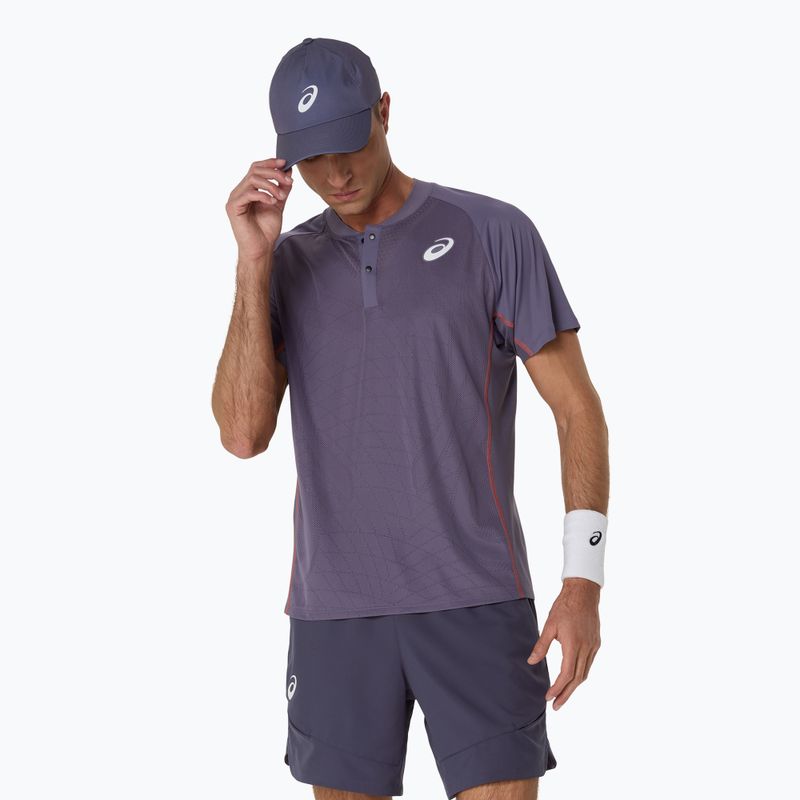 Мъжка поло тениска ASICS Match Actibreeze greyish purple