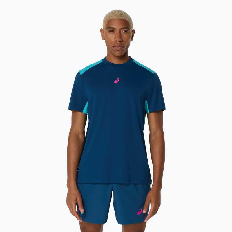 Мъжка фланелка за тенис ASICS Padel Court Top mako blue