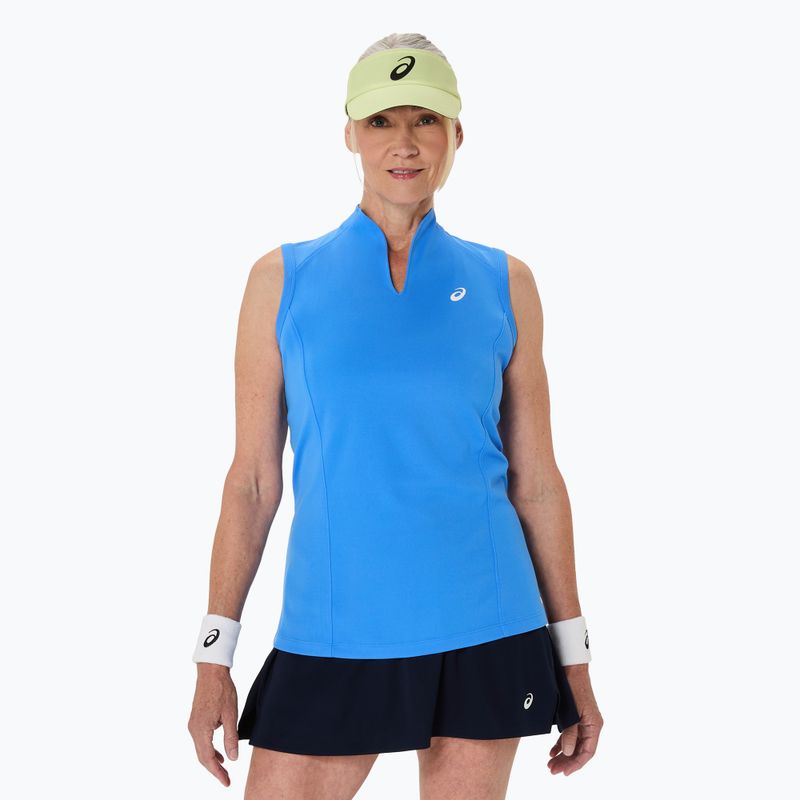 Дамска тенис фланелка ASICS Court Tank W blue coast