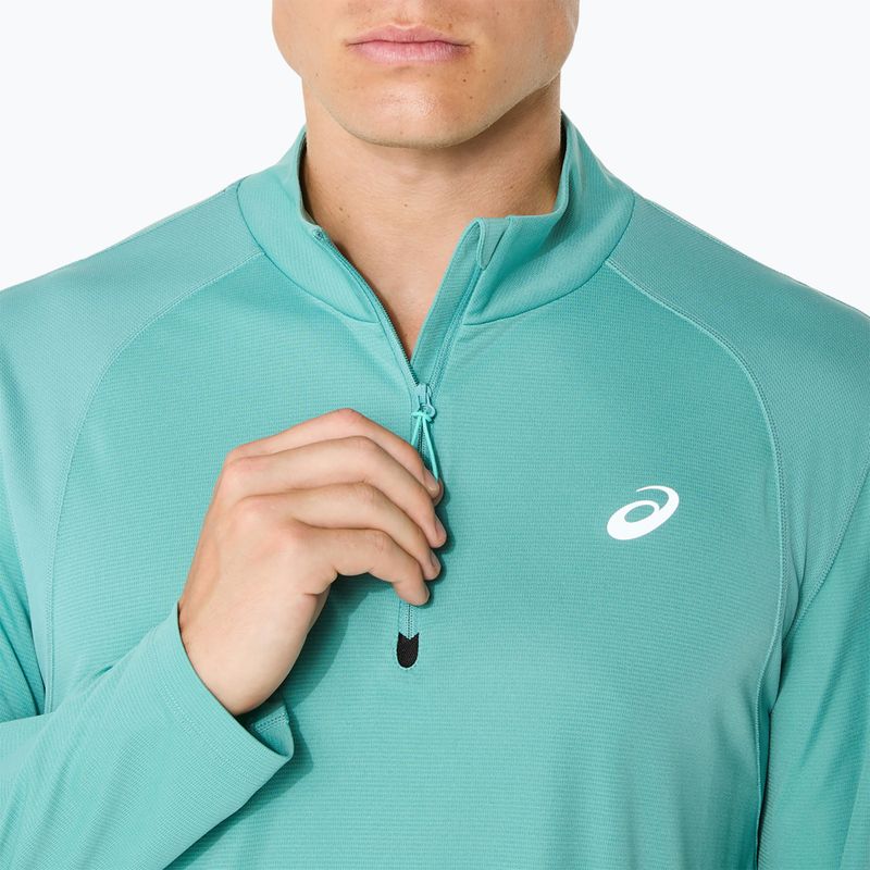 Мъжка блуза с дълъг ръкав за бягане ASICS Road Lite-Show 1/2 Zip light teal 5