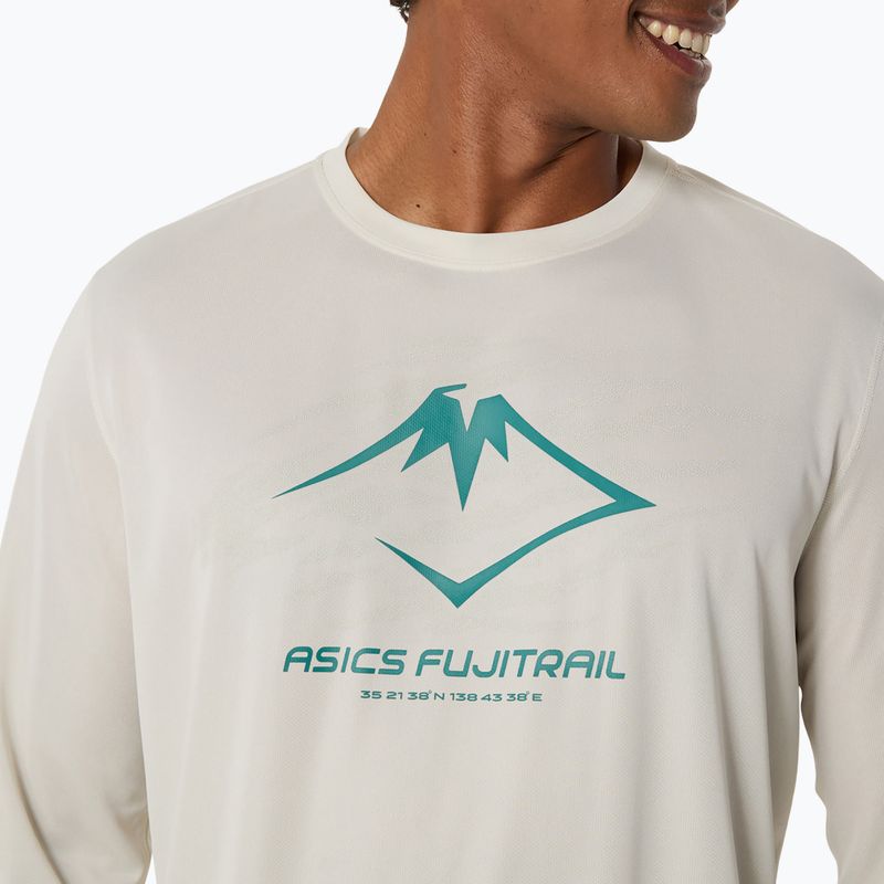 ASICS Fujitrail Logo за бягане с дълъг ръкав за мъже birch/white sage/rainy lake 4