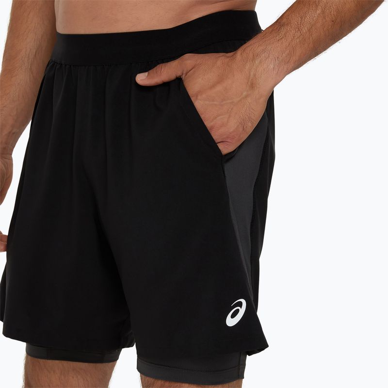 Мъжки къси панталони за бягане ASICS Road 2N1 7IN performance black/graphite grey 5