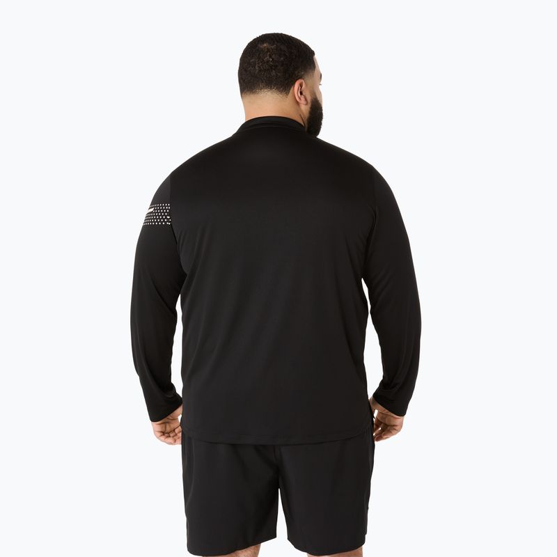 Мъжка блуза с дълъг ръкав за бягане ASICS Icon LS 1/2 Zip performance black 3