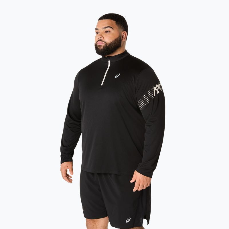 Мъжка блуза с дълъг ръкав за бягане ASICS Icon LS 1/2 Zip performance black 4