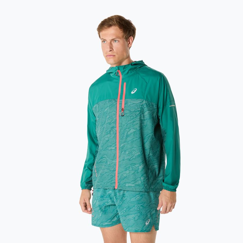 ASICS мъжко яке за бягане Fujitrail Packable rainy lake/birch 4