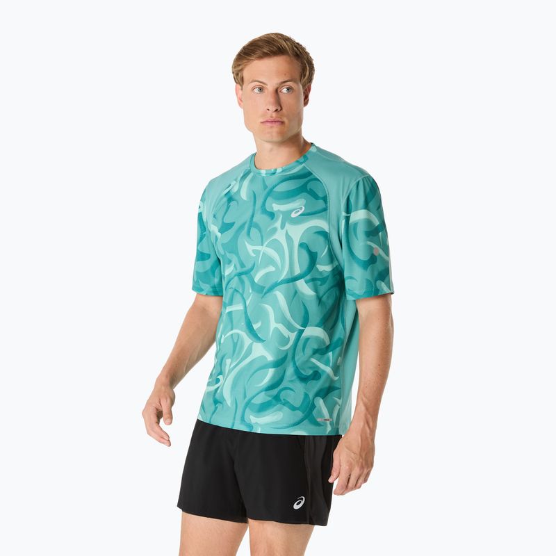 Мъжка тениска за бягане ASICS Road Lite-Show light teal 4