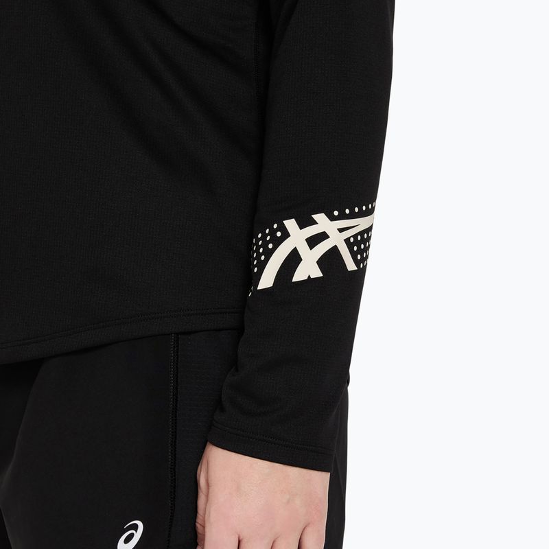 Дамска блуза за бягане с дълъг ръкав ASICS Icon 1/2 Zip LS Top performance black 6