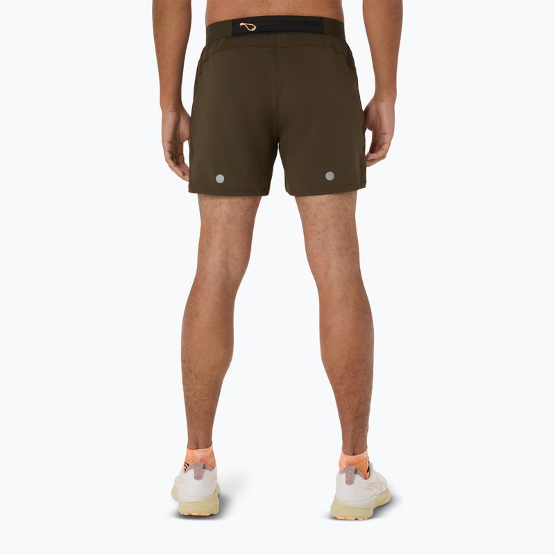 ASICS Road 5IN мъжки къси панталони за бягане кафяв камък 3