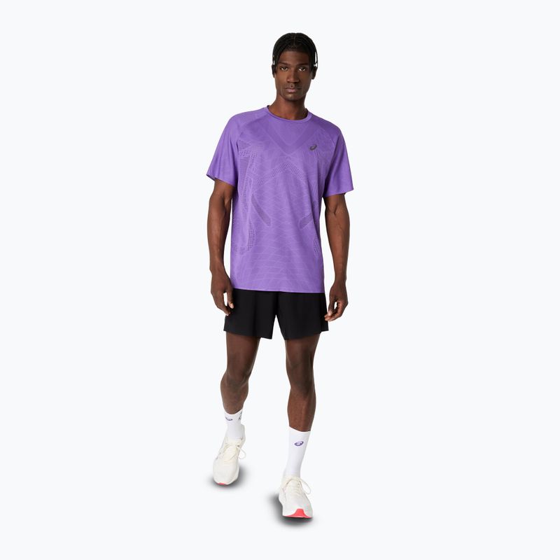 Мъжки ASICS Metarun SS Top тениска за бягане edo purple 2