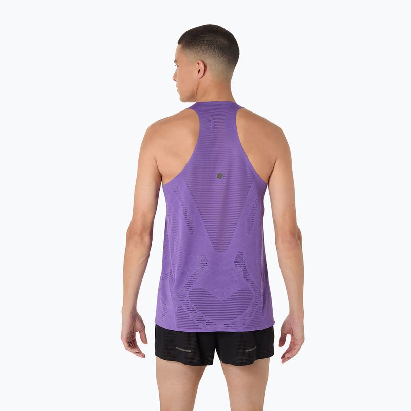 Мъжки ASICS Metarun Singlet edo лилава тениска за бягане 3