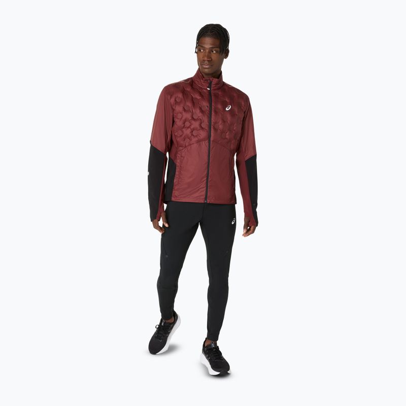 Мъжко яке за бягане ASICS Road Winter dark red planet 2