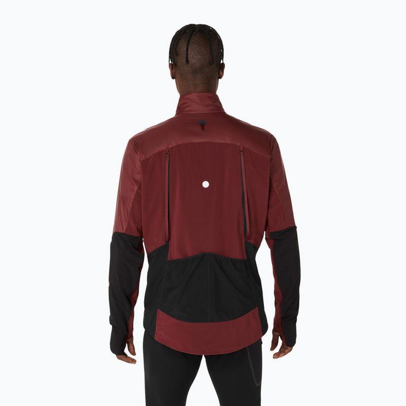 Мъжко яке за бягане ASICS Road Winter dark red planet 3