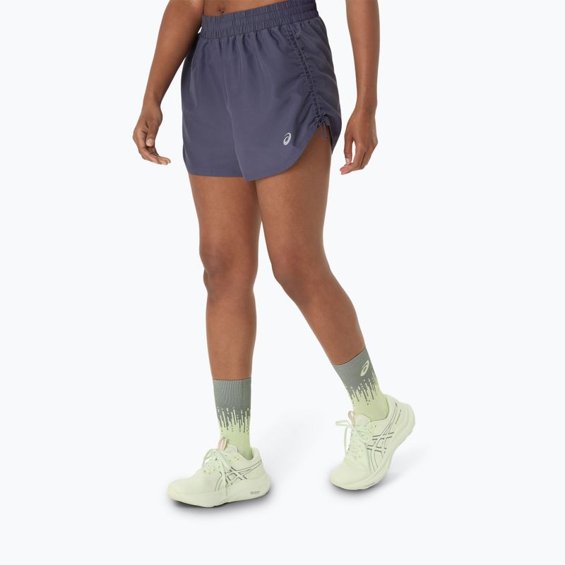 Дамски шорти за бягане ASICS Nagino Run Adjustable 4IN, цвят индиго, мъгла 4