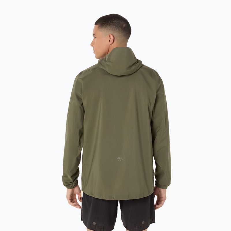 ASICS мъжко яке за бягане Fujitrail Elite Waterproof мантия зелено 3