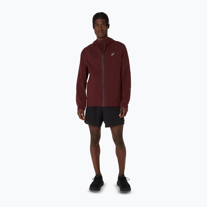 Мъжко яке за бягане ASICS Metarun Waterproof dark red planet 2