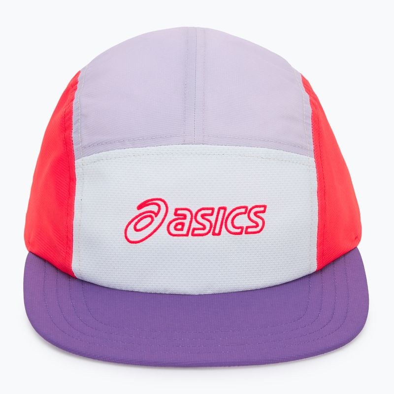ASICS 5 панела светкавично червено/червено лилаво/тъмно виолетово бейзболна шапка 2