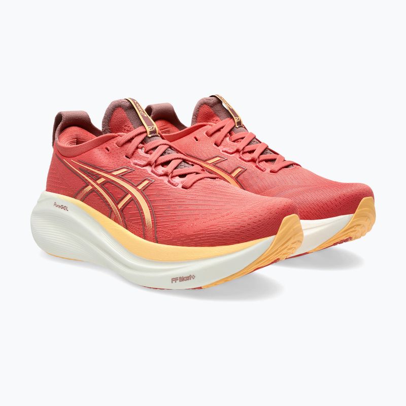 Asics Gel-Nimbus 27 дамски обувки за бягане тъмнорозова глина/оранжев блясък 3