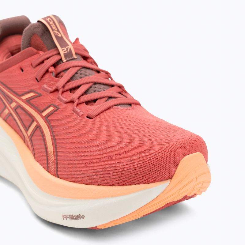 Asics Gel-Nimbus 27 дамски обувки за бягане тъмнорозова глина/оранжев блясък 7