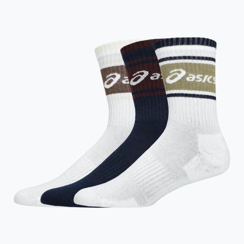 ASICS Logo Crew 3 чифта полунощни/тъмночервени чорапи Planet/lemongrass 2