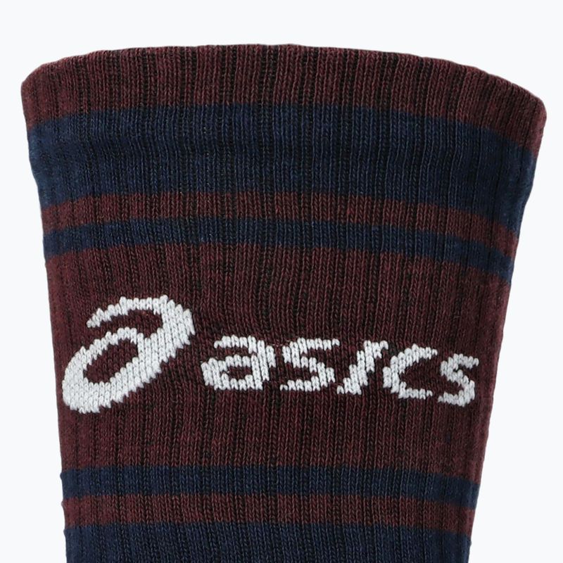 ASICS Logo Crew 3 чифта полунощни/тъмночервени чорапи Planet/lemongrass 3