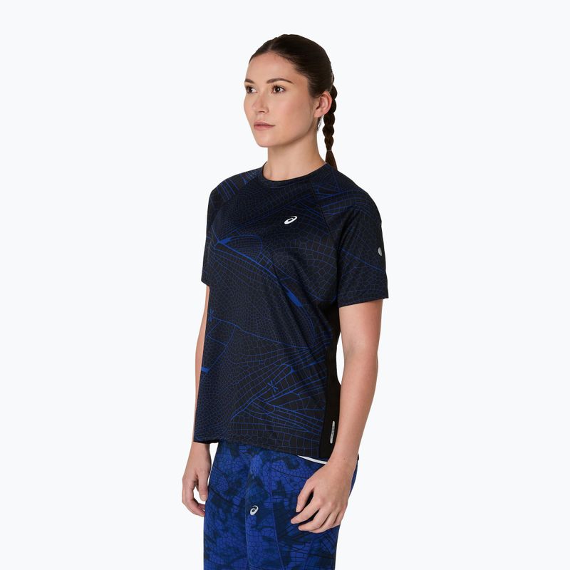 Дамска черна тениска за бягане ASICS Road Lite-Show SS performance 4