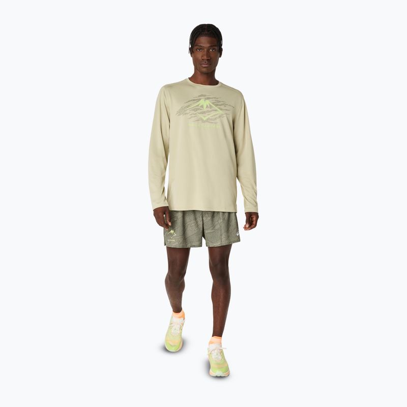 Мъжки ASICS Fujitrail Logo LS каки за бягане с дълъг ръкав 2