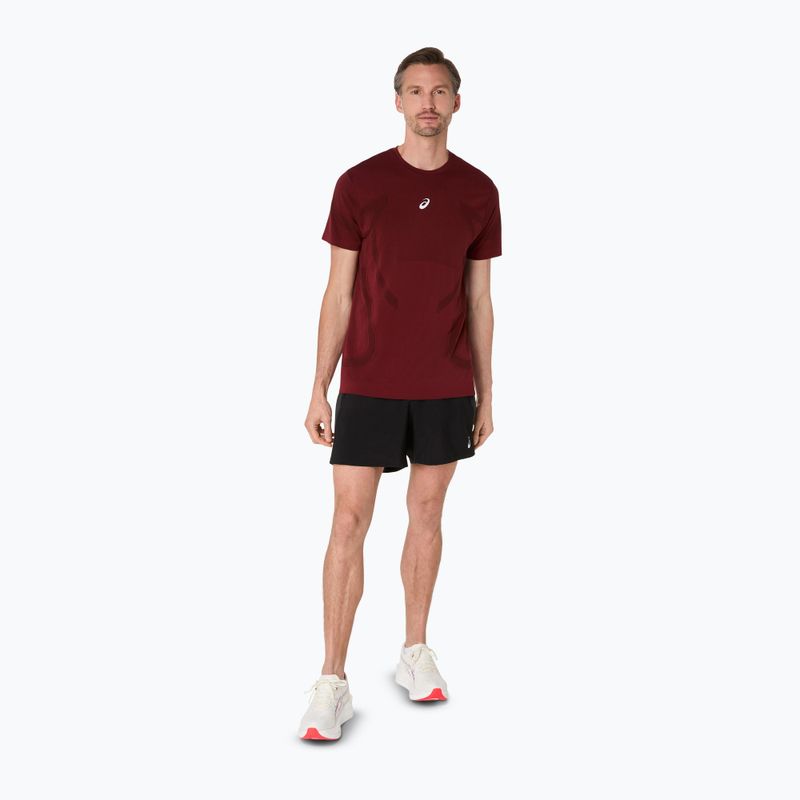 Мъжка тениска за бягане ASICS Road Seamless dark red planet 2