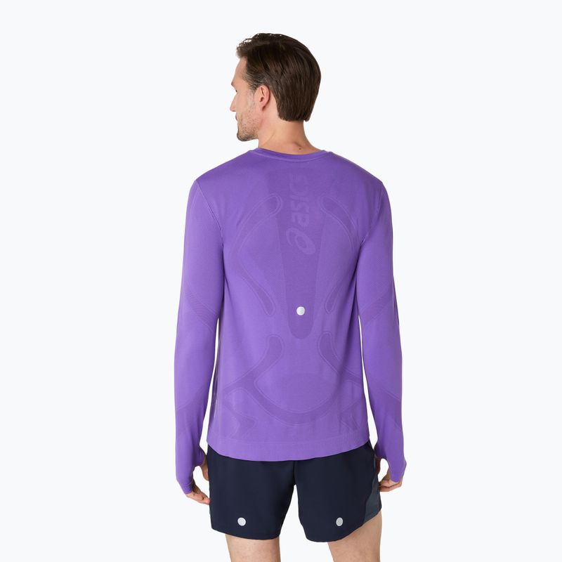 Мъжки ASICS Road Seamless LS edo purple бягане с дълъг ръкав 3