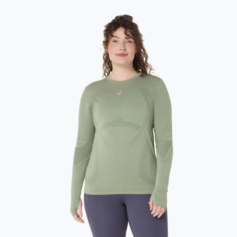 Дамски ASICS Road Seamless LS за бягане с дълъг ръкав monument blue/whisper green
