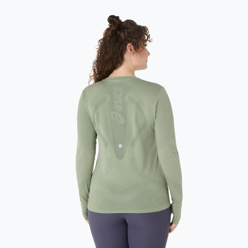 Дамски ASICS Road Seamless LS за бягане с дълъг ръкав monument blue/whisper green 3