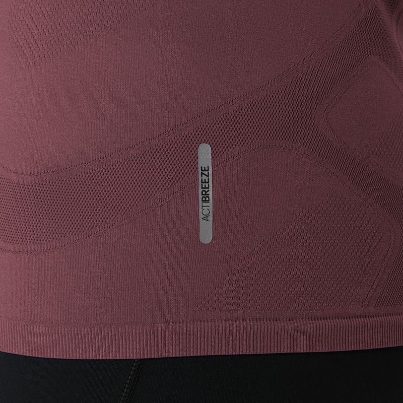 Дамски ASICS Road Seamless LS тъмна касис/портокалово бягане с дълъг ръкав 7