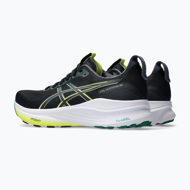 ASICS Gel-Kayano 32 мъжки обувки за бягане черно/жълто зелено 4