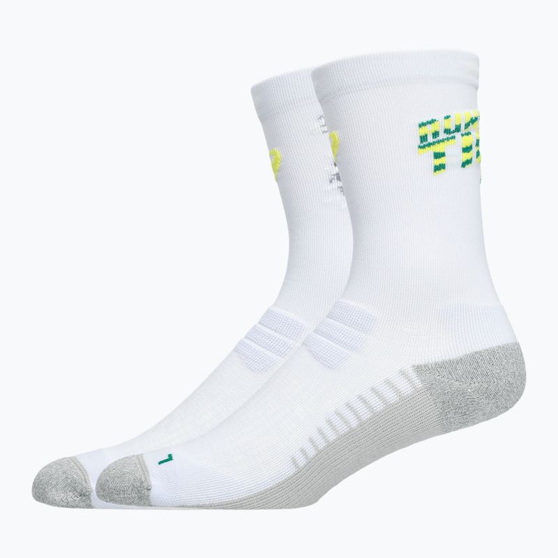 Чорапи ASICS Performance Run Crew waterscape / electric lime 2