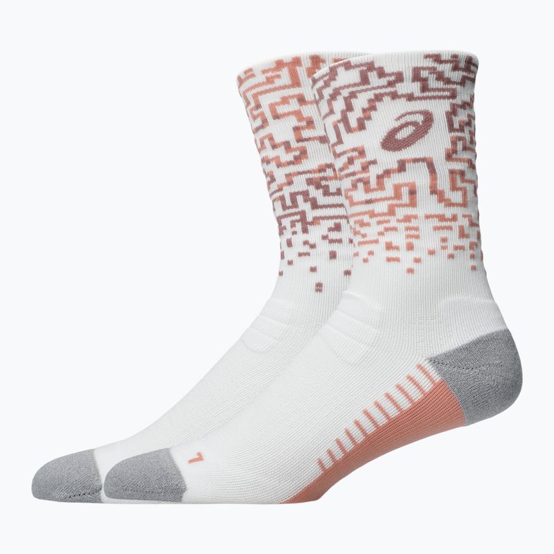 Чорапи ASICS Performance Run Crew brilliant white/morganite/pearl pink 2