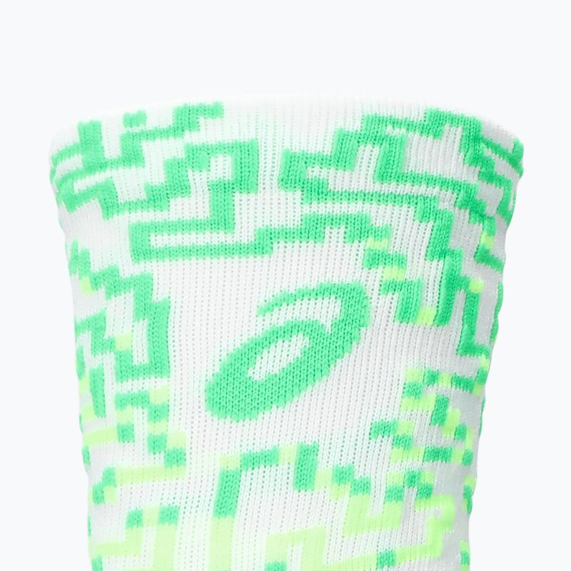 Чорапи ASICS Performance Run Crew brilliant white/illum. green/vital green 3