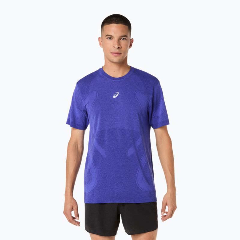 Мъжка блуза с дълъг ръкав за бягане ASICS Road Seamless LS cobalt burst/eggplant