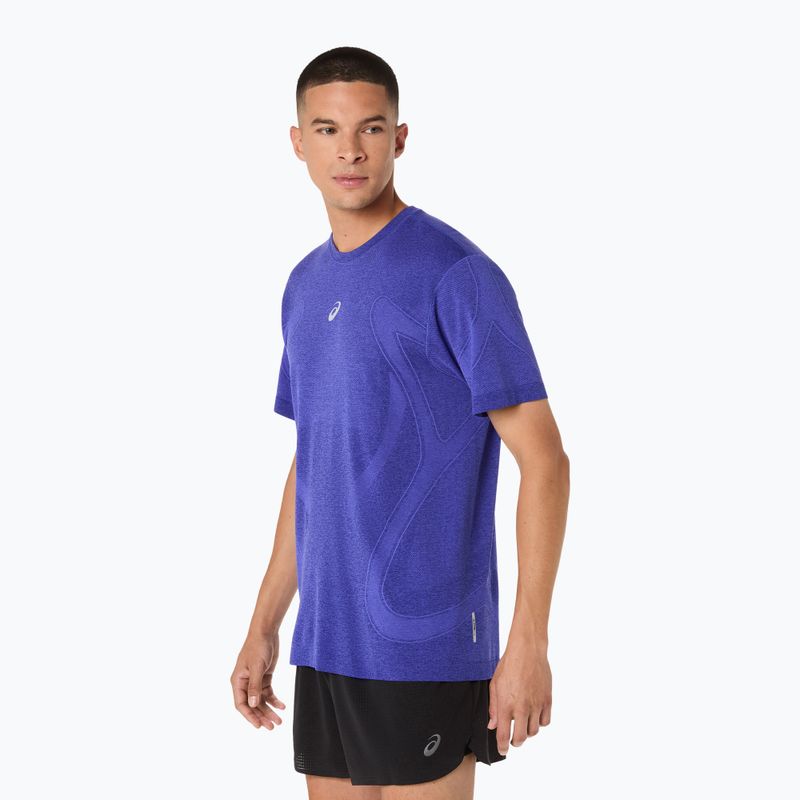 Мъжка блуза с дълъг ръкав за бягане ASICS Road Seamless LS cobalt burst/eggplant 4