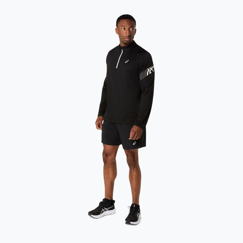 Мъжка блуза с дълъг ръкав за бягане Asics Icon LS 1/2 Zip performance black/cream 2