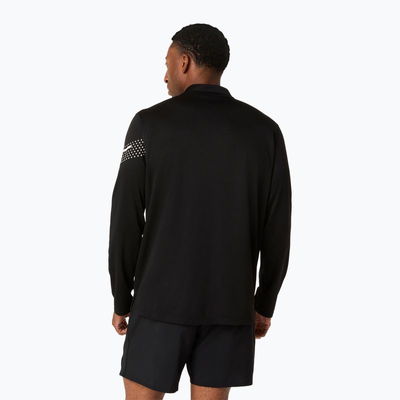 Мъжка блуза с дълъг ръкав за бягане Asics Icon LS 1/2 Zip performance black/cream 3