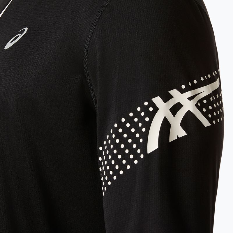 Мъжка блуза с дълъг ръкав за бягане Asics Icon LS 1/2 Zip performance black/cream 6