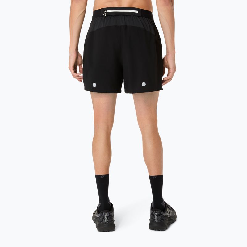 Мъжки шорти за бягане ASICS Fujitrail All Over Print 5IN performance black/carbon/cream 3