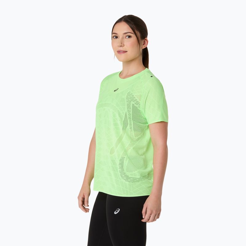 Дамска тениска за бягане ASICS Metarun SS Top illuminate green 4