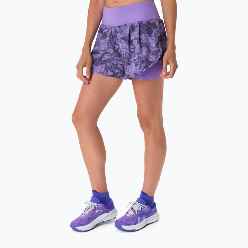 Дамски шорти за бягане ASICS Road All Over Print amethyst 4