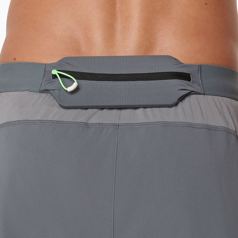 Мъжки шорти за бягане ASICS Road 5IN clay grey/steel grey/illuminate green 7