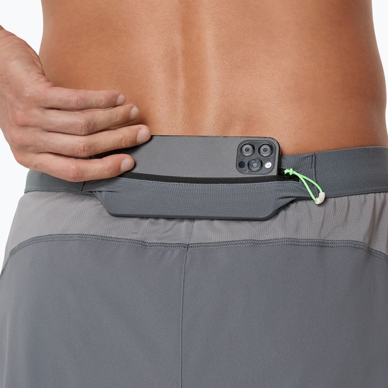 Мъжки шорти за бягане ASICS Road 5IN clay grey/steel grey/illuminate green 8